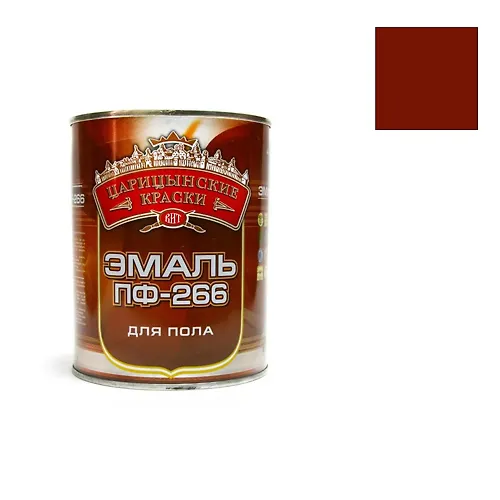 Emal dlya pola PF-266 TSaritsynskie kraski krasno-korichnevaya 2,6 kg_1