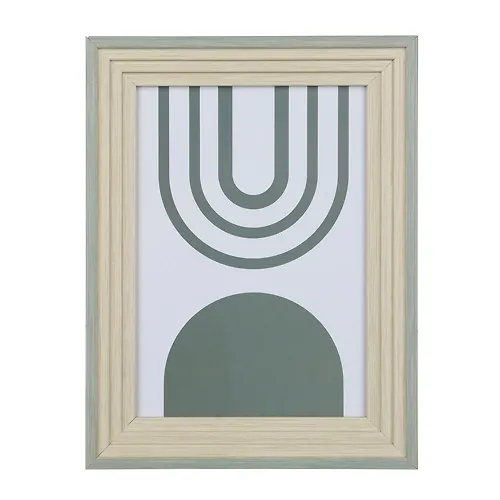 Fotoramka, 13h18 sm, polistirol, tsvet belyj s zelenoj okantovkoj, art.23-25 (520-795)_1