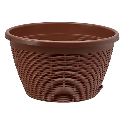 Kashpo Podvesnoe s podvesom (4,5l) TSv. Temno-korichnevyj (Art. KSH-8614)_1