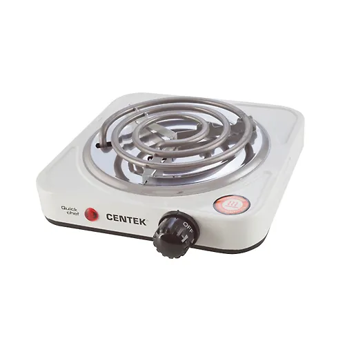 Plitka elektricheskaya Centek CT-1508 (belaya) 1 konforka TEN 140mm, 1000Vt, indikator raboty_1