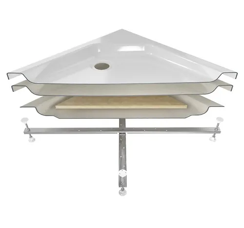 Poddon DK Triton pryamougolnyj, nizkij, 120h80 v komplekte PD47_2