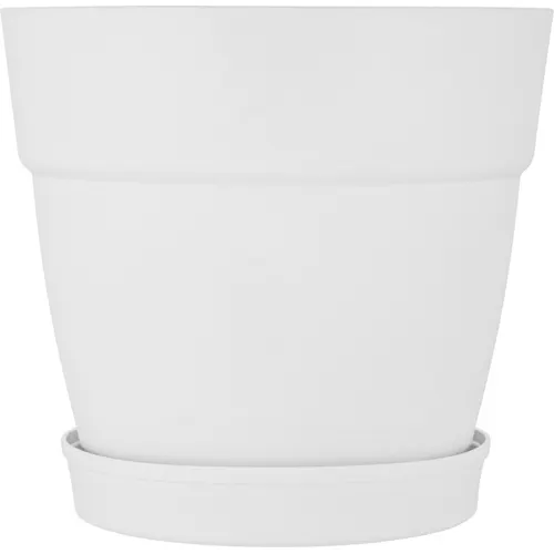 Gorshok tsvetochnyj InGreen Flora s fiksiruemym poddonom 26 l, D380 mm, na kolesikah, belosnezhnyj zhasmin_1