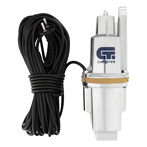 Vibratsionnyj nasos SVN300-15, verhnij zabor, 300 Vt, napor 75 m, 1200 l/ch, kabel 15 m// Sibrteh art_1