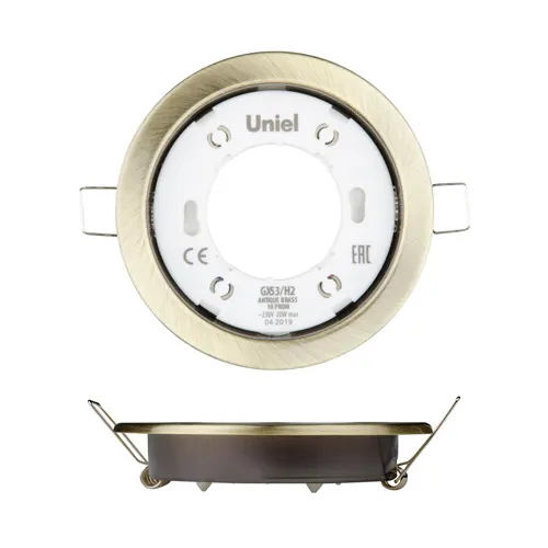 Svetilnik ultratonkij vstraivaemyj GX53/H2 ANTIQUE BRASS 10 PROM (UL-00005056)_1