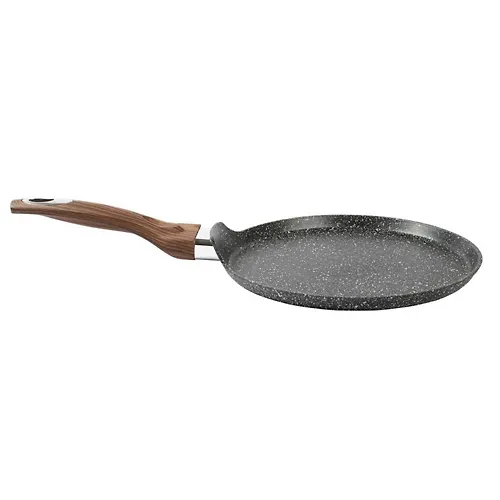 Skovoroda blinnaya a/p litaya 20 sm s induktsionnym dnom, tsvet: chernyj granit (R-166020) 