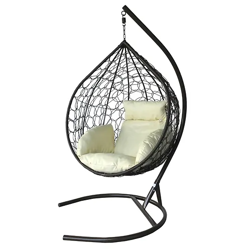 Kreslo podvesnoe Sfera Lajt Garden story stojka+korznina korichnevaya podushka bezhevaya BG6767_1