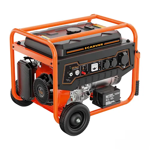 Generator CARVER PPG- 9000R benzin(LT-192FA,7,0/7,5kVt,220V,bak 25l,el.st,ATS-port,kol/ruk.med)6sh/p_1
