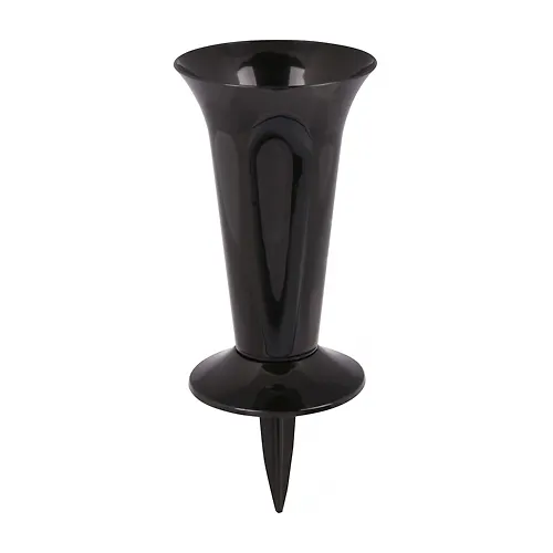 Vaza dlya tsvetov pod srezku s kolyshkom (D129mm, vysota 320mm)(chernyj) (up.9) M7551 g.Oktyabrskij_1