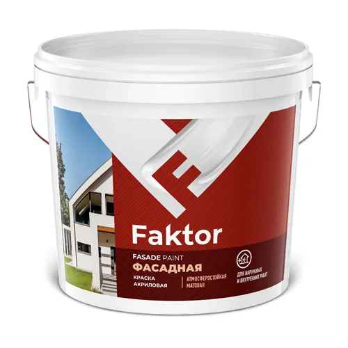 Kraska FAKTOR fasadnaya, belaya vedro 13kg. YAroslavl)_1