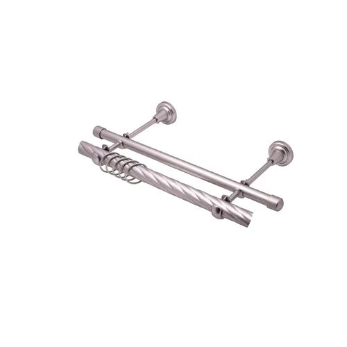 Karniz kovanyj Le-Grand d25/16 mm 1,6m OPTI TVIST serebro matvoe 2-h ryadnyj GP_1