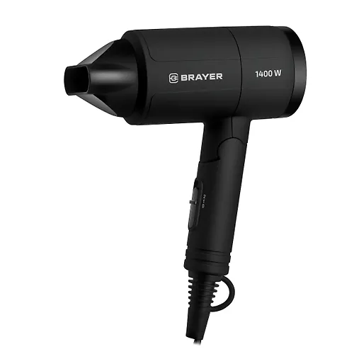 Fen BRAYER 3040BR 1400Vt, 2 skorosti, uzkij kontsentrator, skladnaya ruchka, semnyj filtr, 1,8m_1