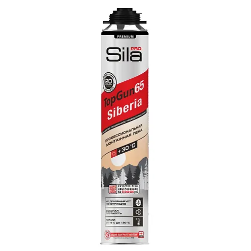 Pena montazhnaya professionalnaya Sila Pro TopGun 65 Siberia 850 ml_1