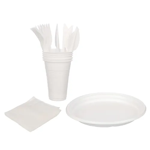 Nabor na 6 person okrashennyj VIP (tarelka 205 mm; stakan 200 ml; vilka; nozh; salfetka) polistirol_1