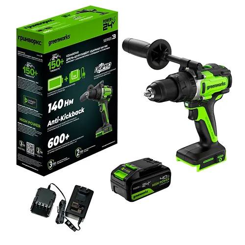 Drel-shurupovert akkumulyatornaya Greenworks GD24DD140,b/schet,70/140Nm, 1x4Ach,ZU,kor (3707607CUB)_1