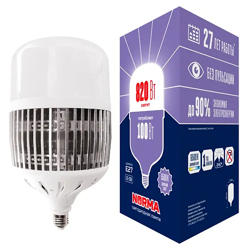 Lampa svetodiodnaya, matovaya LED-M80-100W/6500K/E27/FR/NR UL-00006798_1