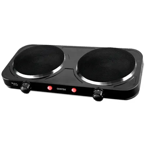 Plitka elektricheskaya Centek CT-1507 <Black> 2konf CHUGUN 155mm, 2000Vt, indikator raboty_1