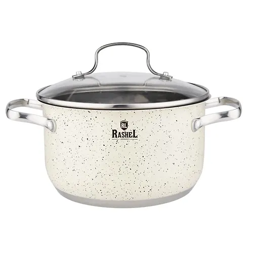 Kastryulya 6 l iz nerzhaveyuschej stali so stekl. kr., 24h13,5sm (R-600v) 