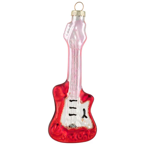 Ukrashenie elochnoe Volshebnaya strana Gitara, steklo, razmer: 5,2*2,7*14,1 sm 106225_1