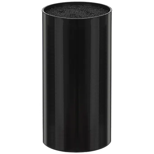Podstavka d/nozhej 11*11*22sm plastik tsilindr chernyj glyanets Y4-2757 I.K_2