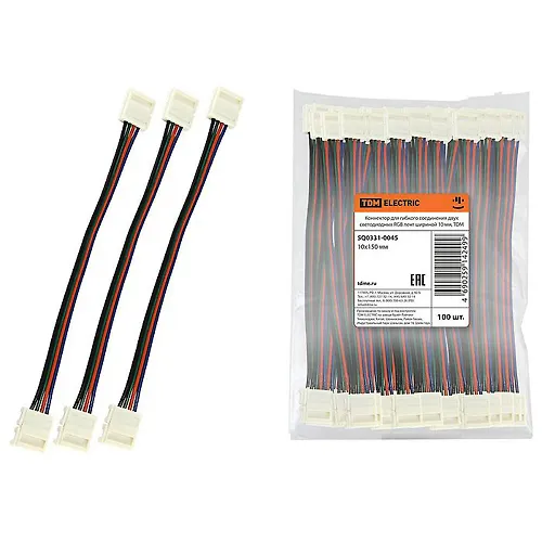 Konnektor dlya gibkogo soedineniya dvuh svetodiodnyh RGB lent shirinoj 10 mm, TDM (SQ0331-0045)_1