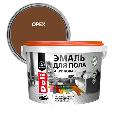 Emal dlya pola akrilovaya, oreh, 2,2 kg 