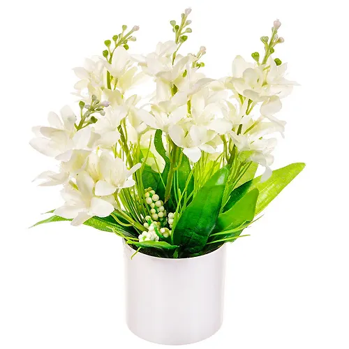 TSvetok iskusstvennyj dekorativnyj Kompozitsiya, v kashpo, 22 sm, v assortimente, Y4-3021 (341524)_2