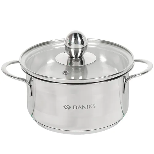 Kastryulya nerzh 1,1l so stekl kryshkoj met/ruchki matov Daniks GS-01311-14CA_1