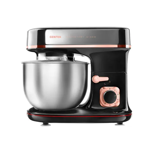 Planetarnyj mikser Centek CT-1139 <Black-chernyj/hrom> 1300Vt chasha 5.1l, 3 nasadki, 6 skorostej_1