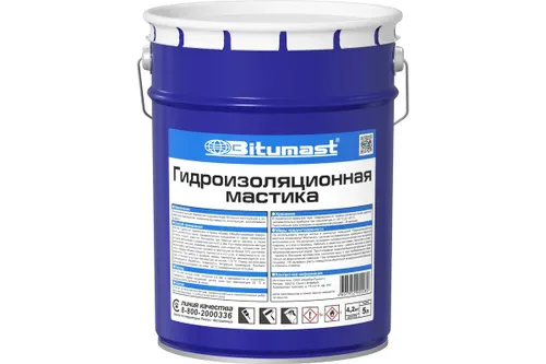 Mastika gidroizolyatsionnaya BITUMAST (5l/4,2 kg metall)_1