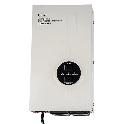 Stabilizator napryazheniya ultratonkij. Odnofaznyj 1000VA. Nastennyj. Uniel lU-DTRS-1000W (UL-00010577)_1