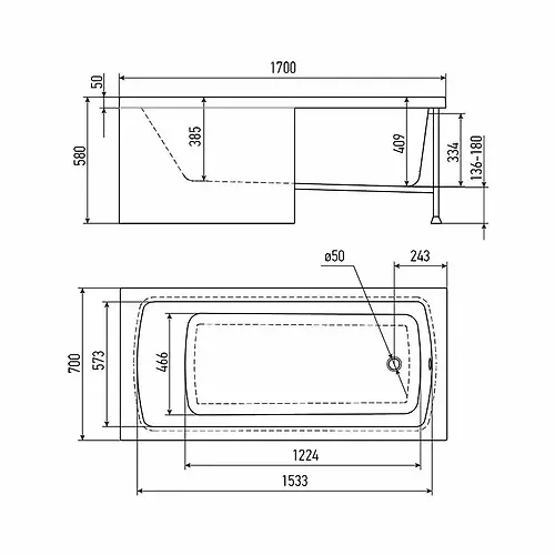 Vanna ERLIT STANDART 170*70 pustaya_2