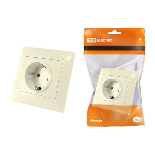 Rozetka 2P+Z 16A 250V s zasch. sht. sl. kost 