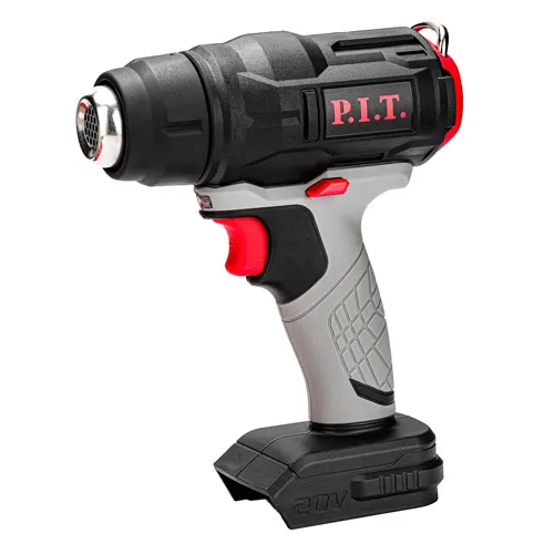 Fen stroitelnyj akkum. P.I.T. PHG20H-550A SOLO (20V, 550 , 200l/min, zaschita ot peregreva, nasadki)_1