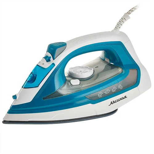 Utyug AKSINYA KS-3005 belyj s sinim 2200 Vt, keramika_1