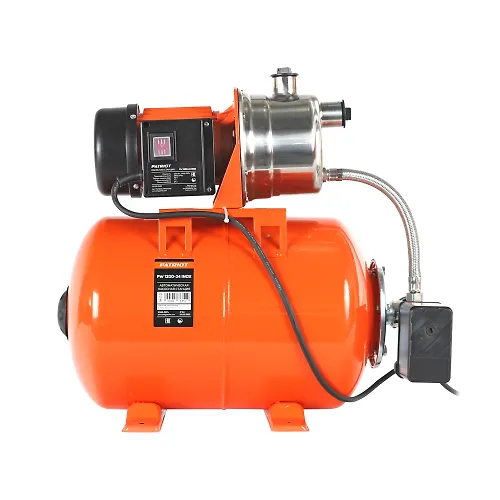 Nasosnaya stantsiya PATRIOT PW 1200-24 INOX, nasosnaya chast - nerzh.stal, bak 24 l, 1200 Vt, 3800 l/chas_3