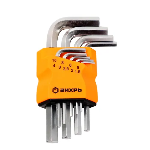 Nabor klyuchej imbusovyh HEX, 9 sht, 1.5-10 mm Vihr_1