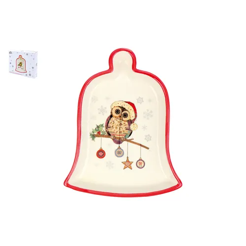 Blyudo 19.5h15.1sm f.kolokolchik p/up, Owl Christmas ZFC250-51_1