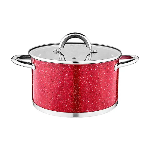 Kastryulya agness so steklyannoj kryshkoj, nerzh.stal, seriya red marble 4,6l 22h12,5sm tsvet: krasnyj mra_1