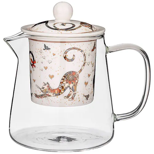 CHajnik steklyannyj s sitom Lefard «Parizhskie koty», 400 ml_1