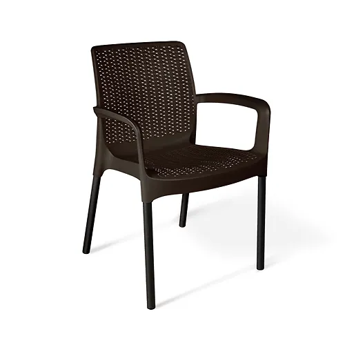 Stul plastik Sheffilton SHT-S68 cherno-korichnevyj (karkas metall chernyj muar (tsink) SHT-S424) 54734_1
