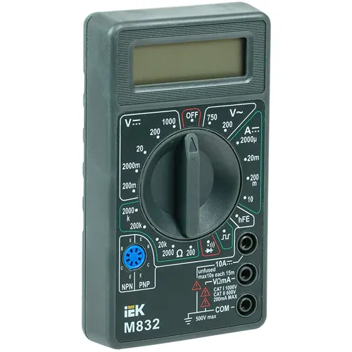 Multimetr tsifrovoj Universal M832 (kr. 1sht.) IEK art.TMD-2S-832_1
