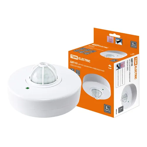 Datchik dvizheniya potolochnyj DDP-02 1100Vt 360grad 2-12m IP33 Tdm_1