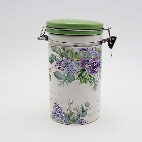 Banka dlya sypuchih produktov 1000 ml s klipsoj, Buket sireni HC5D39-F65_1