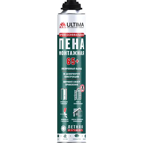 Pena montazhnaya Ultima Pro 65 + professionalnaya 820 ml_1