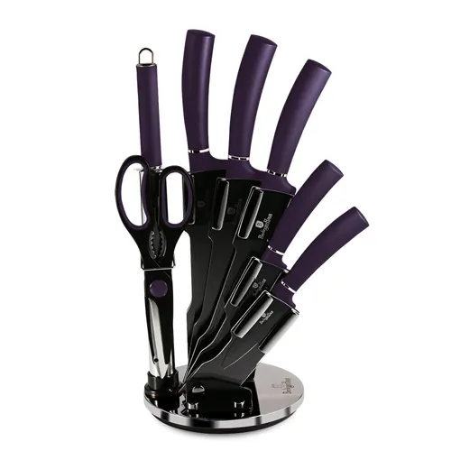 Purple Edition Metallic Line Nabor nozhej na podstavke 8 pr. art.BH-2560_1