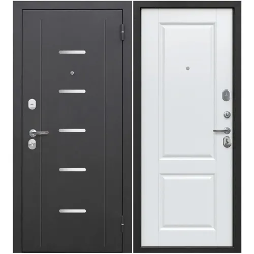 Dver metallicheskaya Ferroni Garda 7,5 sm Serebro Velyur belyj soft 960 pravaya_1