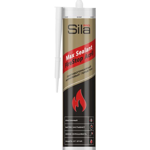 Germetik akrilovyj Sila PRO Max FireStop Acril protivopozharnyj 280 ml_1