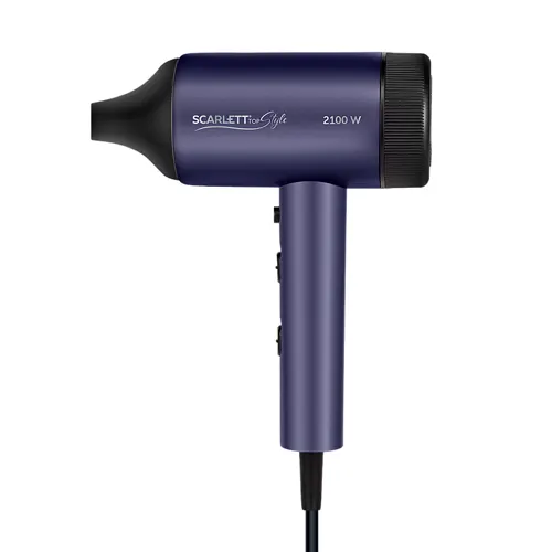 Fen Scarlett SC-HD70I61 ultramarin 2100 Vt, DC motor, 3 temperatury, 2 skorosti, ionizatsiya, holodnyj vozduh_1