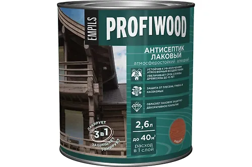 Antiseptik lakovyj atmosferostojkij alkidnyj PROFIWOOD ryabina (2,4 kg)_1