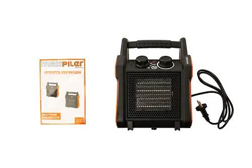 Pushka teplovaya elektrich. MAXPILER MEH-2000 (1/2kVt, 139m?/ch, obogrev 20m?, keramich. nagr., zaschita)_4